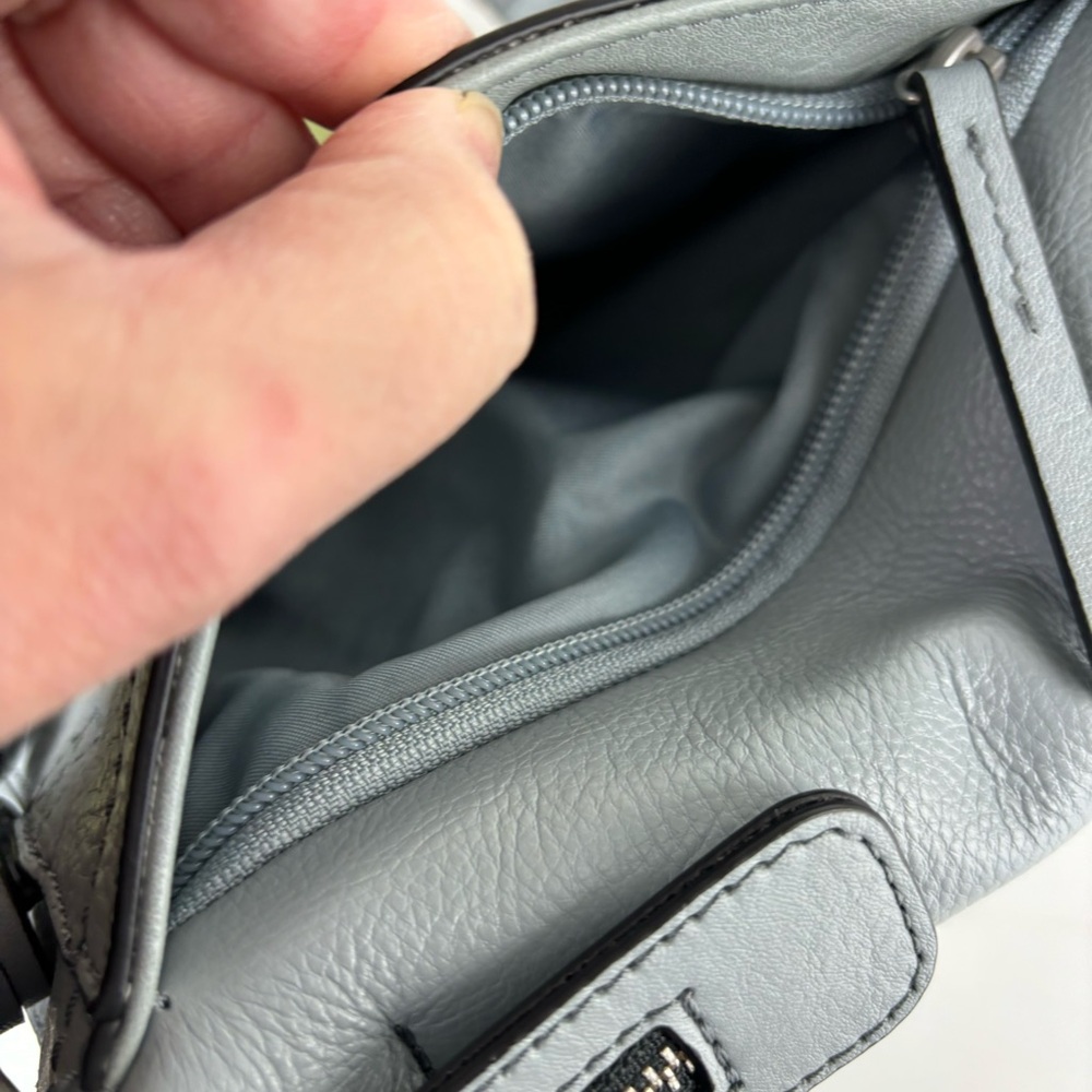 Fossil Parker- Woman’s Mini Convertible Backpack-smokey blue leather - Picture 14 of 16